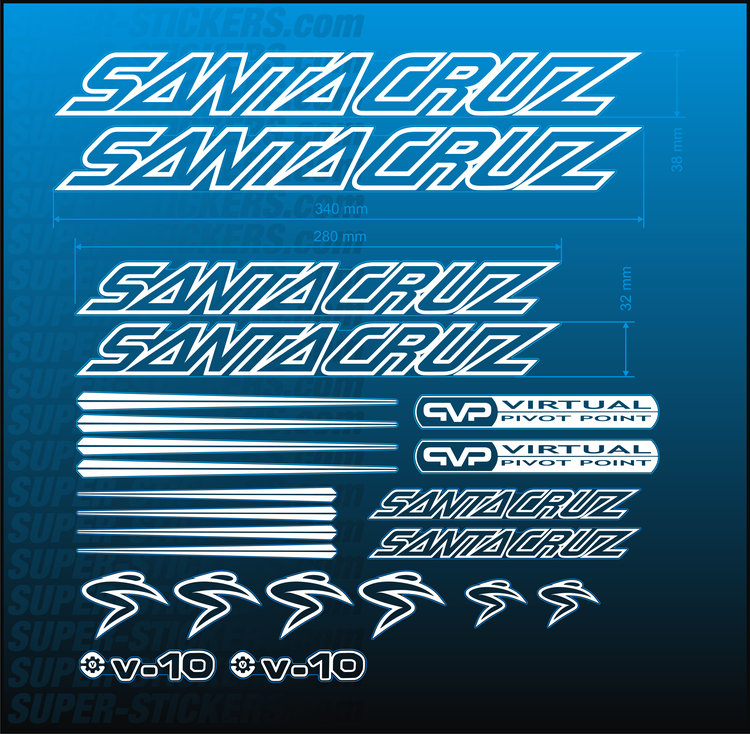 santa cruz decals bike
